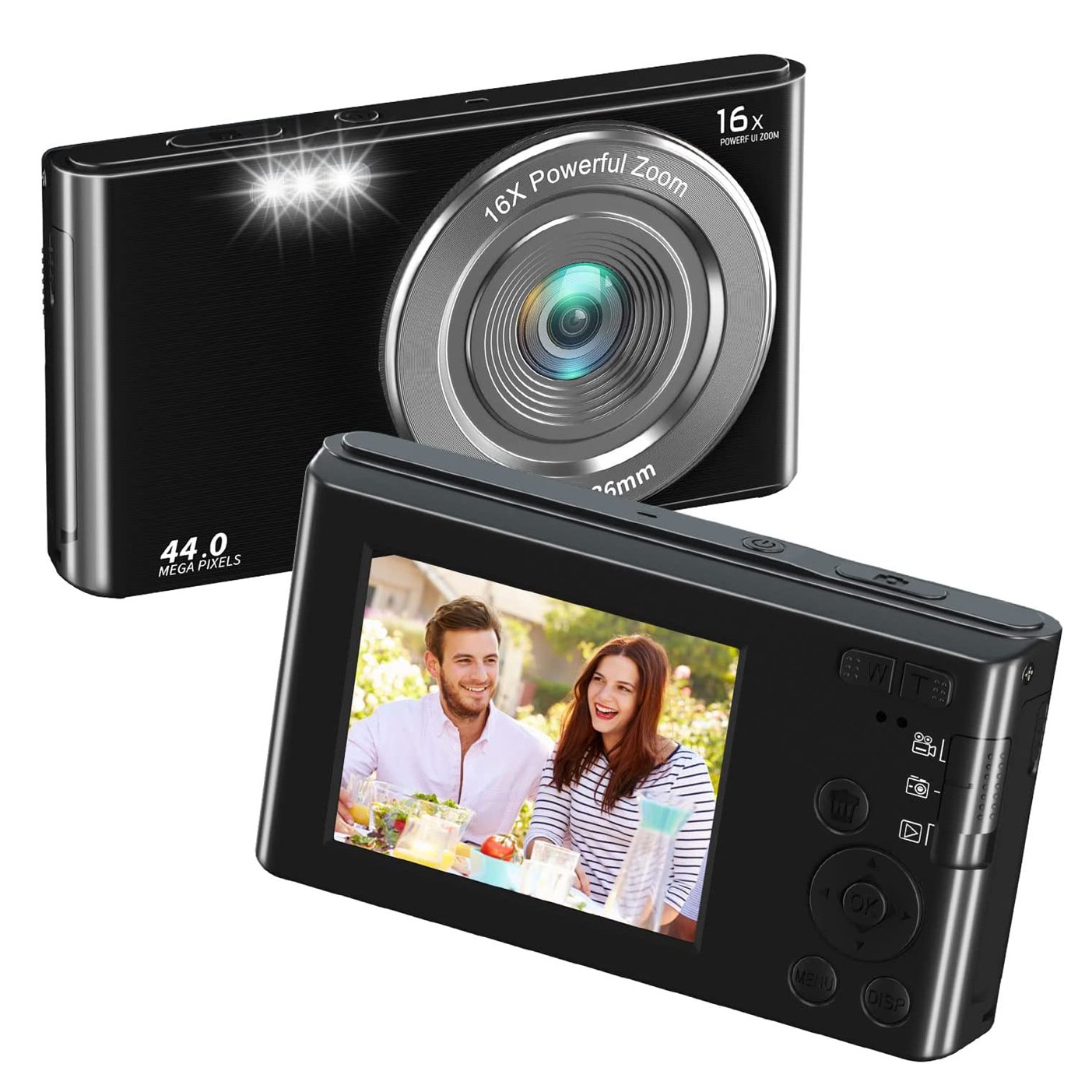 2.4 Inch Screen 16X Digital Zoom Auto Focus 4K Digital Camera 44MP Vlogging Camera Compact Digital Camera
