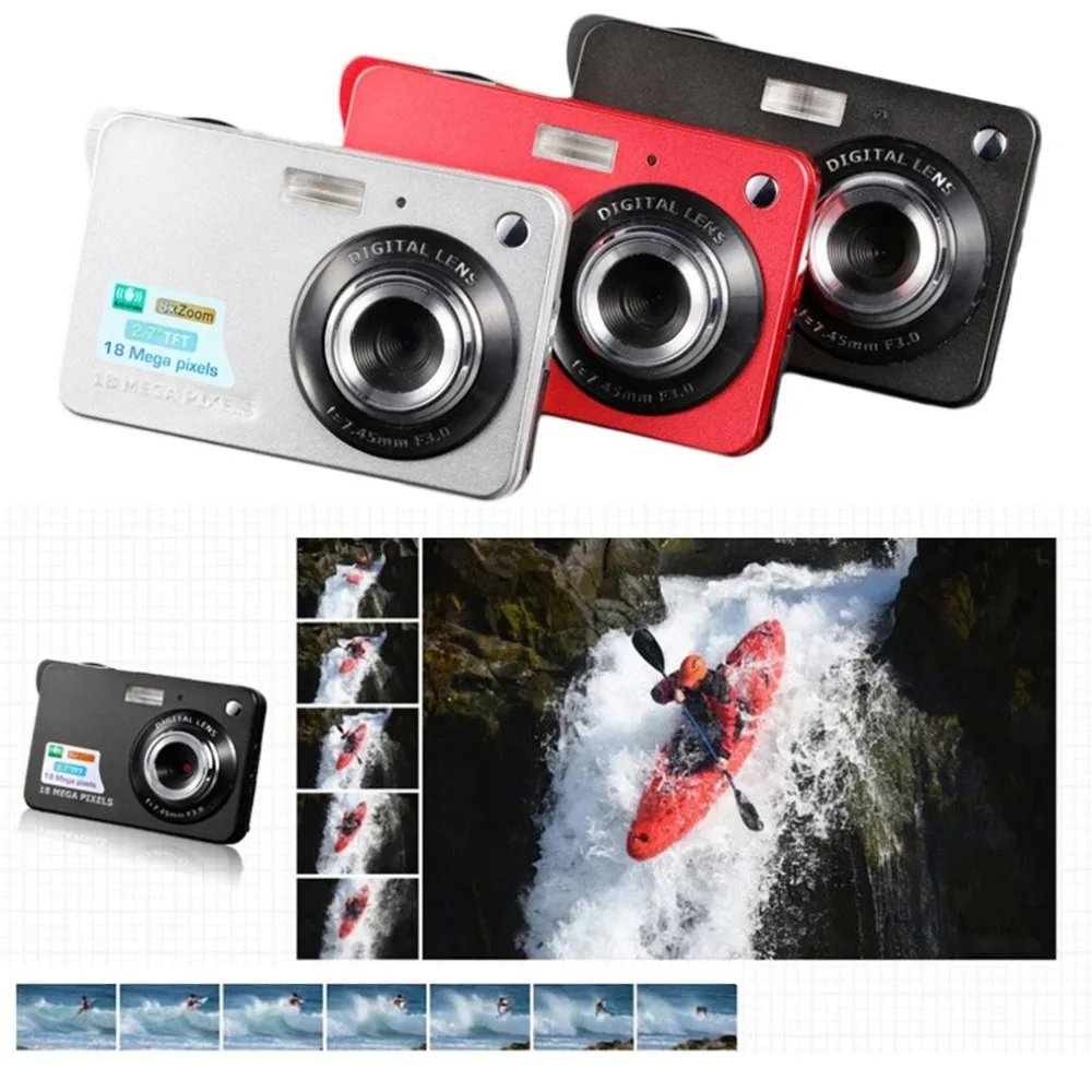 SY90 HD Digital Camera, Video Camera 18MP Camcorder for Vlogging 2.7 inch Screen 8X Digital Zoom Vlog Digital Digicam