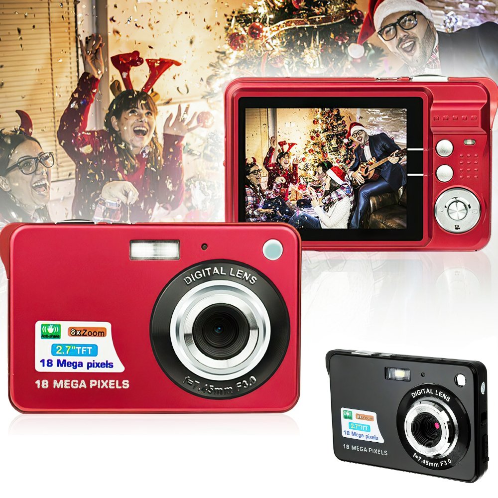 SY90 HD Digital Camera, Video Camera 18MP Camcorder for Vlogging 2.7 inch Screen 8X Digital Zoom Vlog Digital Digicam