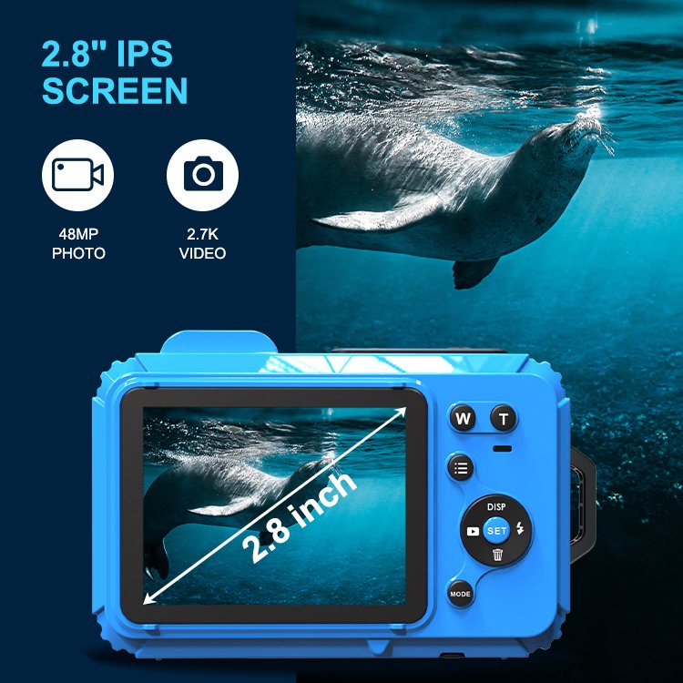 Handheld Waterproof 48Megapixels 6X Optical Zoom Digital Camera 2.7K Video Camcorder Portable Professional Photography Camera