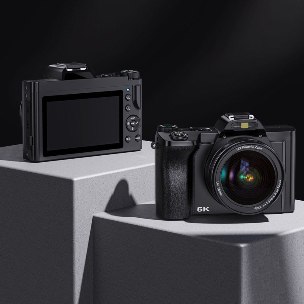 Professional 48MP 16X Zoom 5K HD IPS Touch Screen Digital Camera for Photography and Photo Video Shooting