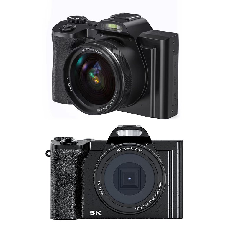 Professional 48MP 16X Zoom 5K HD IPS Touch Screen Digital Camera for Photography and Photo Video Shooting