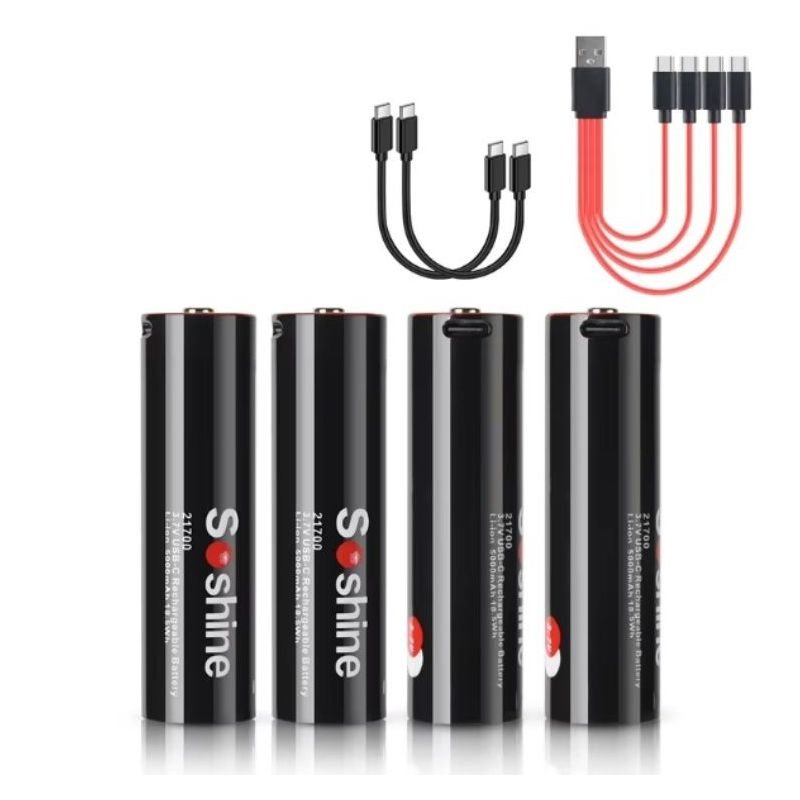 2024 Excellent quality Advanced Lithium ion rechargeable battery 21700 Rechargeable Battery with USB changer