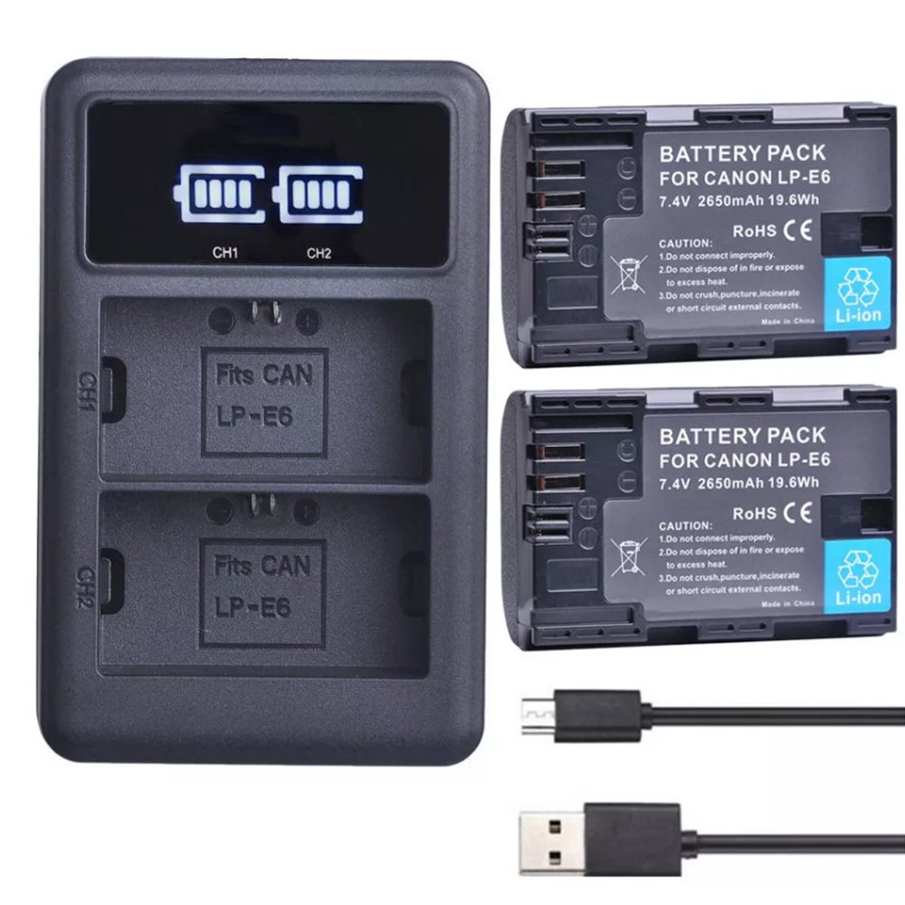 Lithium Rechargeable Battery for Canon LP-E6 5ds 6d 7d 70d 80d Camera Battery
