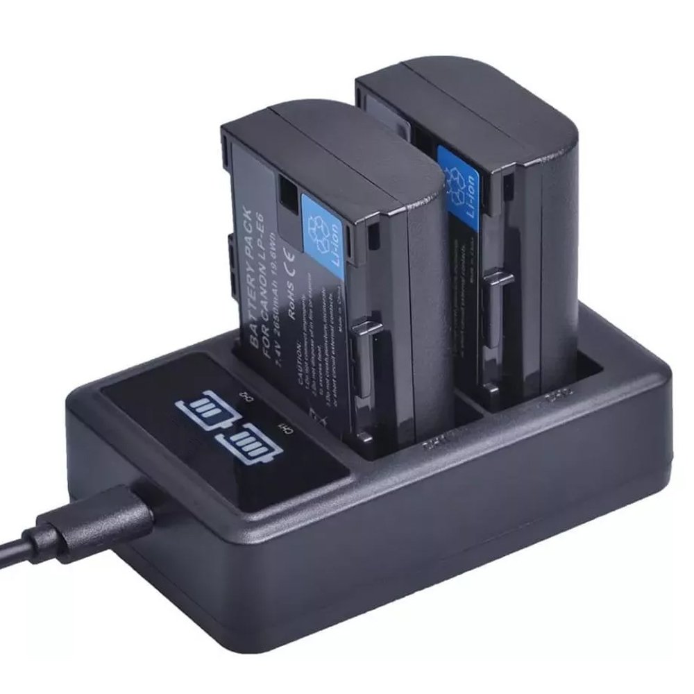Lithium Rechargeable Battery for Canon LP-E6 5ds 6d 7d 70d 80d Camera Battery