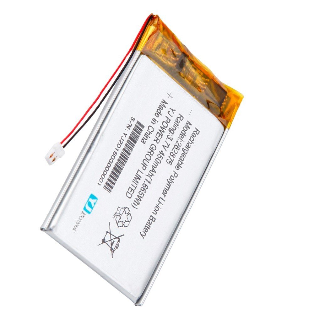 High quality lipo battery 3.7v 262875 450mAh lithium ion battery 3.7v rechargeable lithium battery for wireless products
