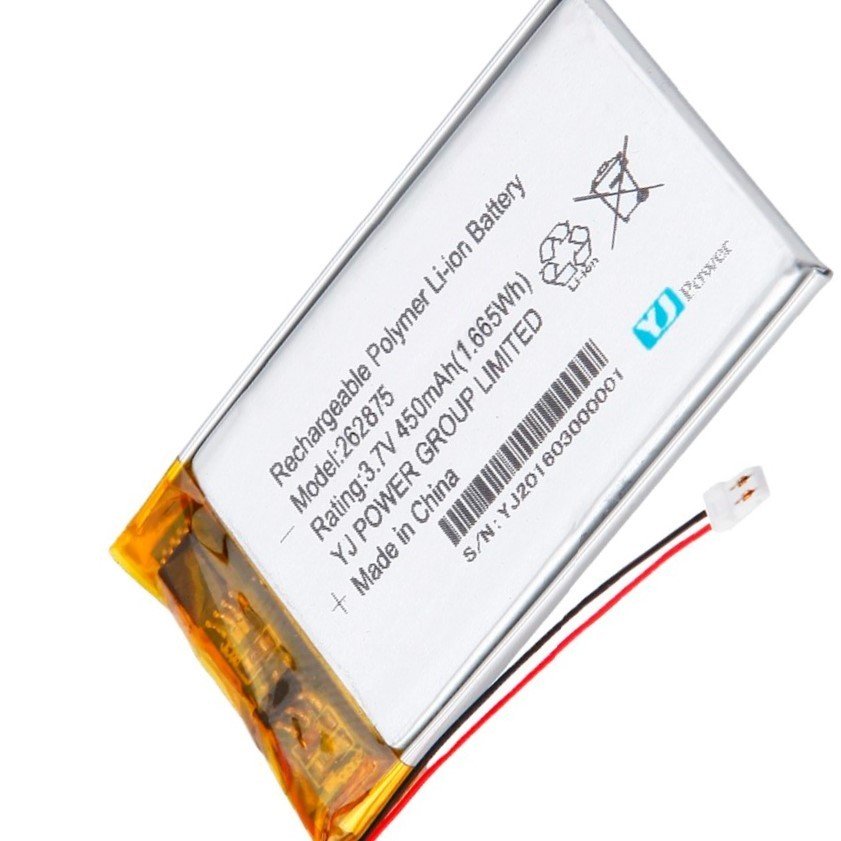 High quality lipo battery 3.7v 262875 450mAh lithium ion battery 3.7v rechargeable lithium battery for wireless products