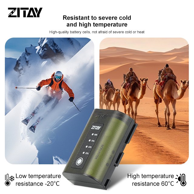 ZITAY LP-E6NH Lith-ion rechargeable Digital Camera Battery Touch Remaining Display Compatible for Cannon R5/R7/R62/5D4/80D/6d2