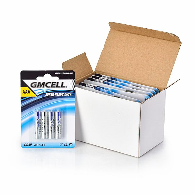 GMCELL Top Selling Heavy Duty Dry Battery 1.5v R03p AAA UM4 R03 Size Carbon Battery