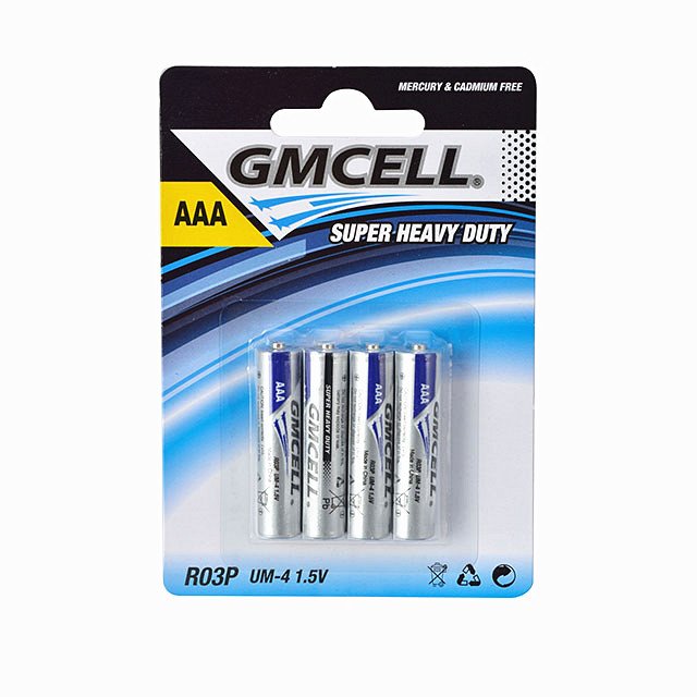 GMCELL Top Selling Heavy Duty Dry Battery 1.5v R03p AAA UM4 R03 Size Carbon Battery