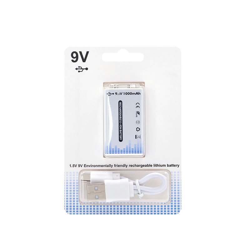 Wholesale 9V USB Rechargeable Lithium Battery Set For Multimeter Measuring Instrument Body Temperature Fast Charging