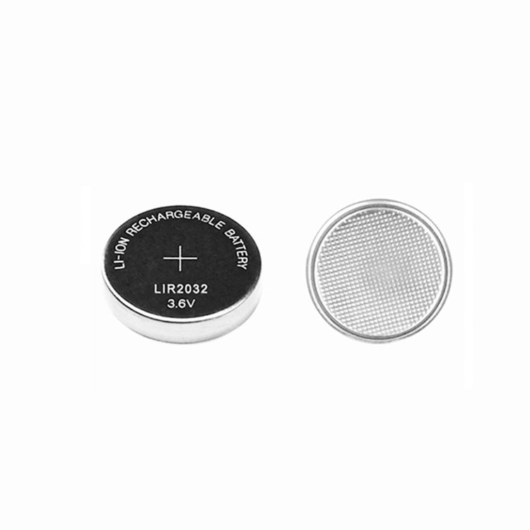 LIR2032 lithium rechargeable button battery li-ion coin cell 3.6v