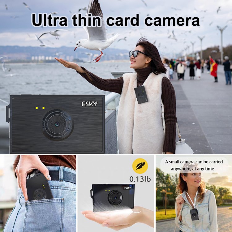 7.5mm Ultra-thin Compact Digital Camera 1080P HD Video Point and Shoot 16X Zoom Anti-Shake for Boys and Girls Kid Camera Digital