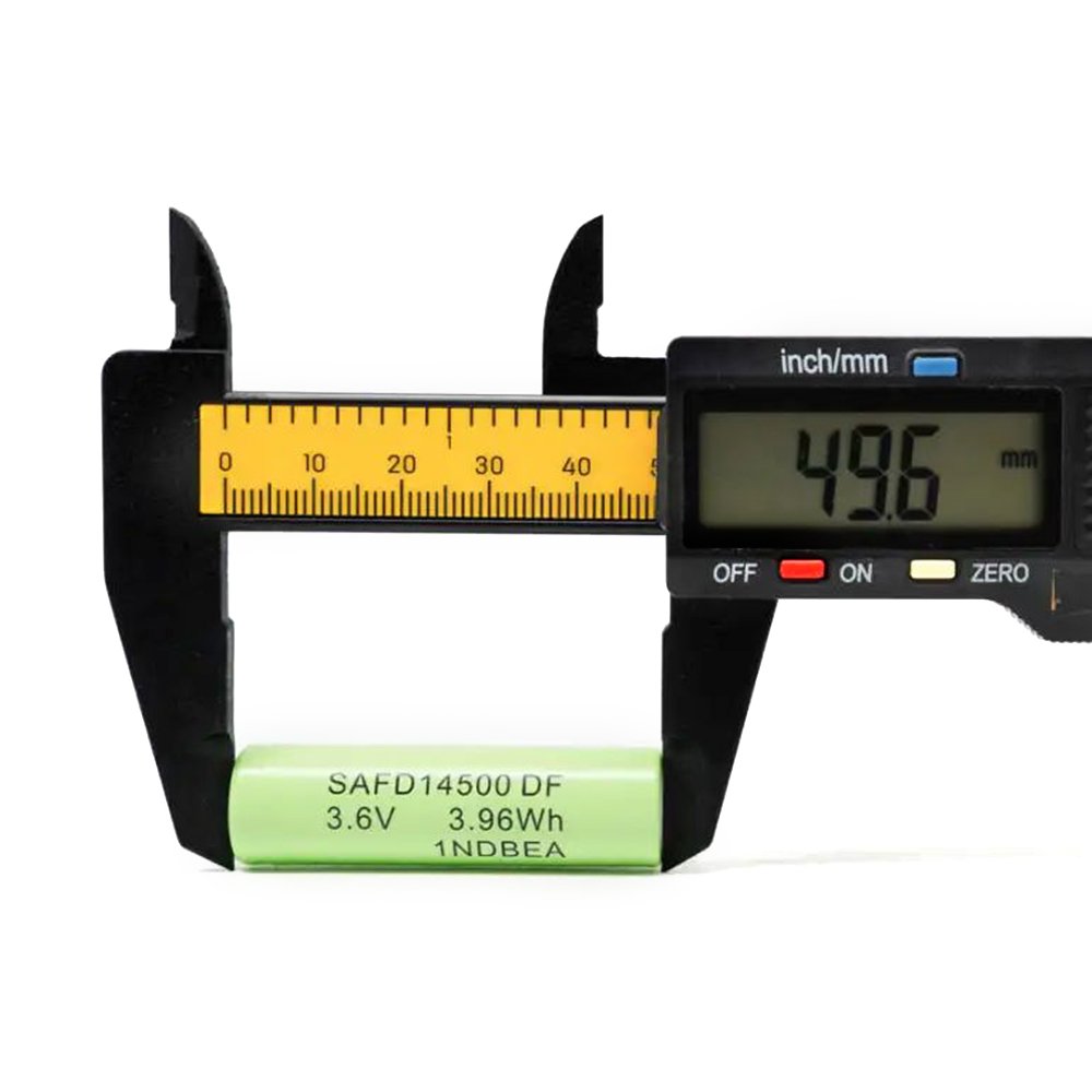 3.6V 14500 Li-ion battery rechargeable lithium battery 1200mah