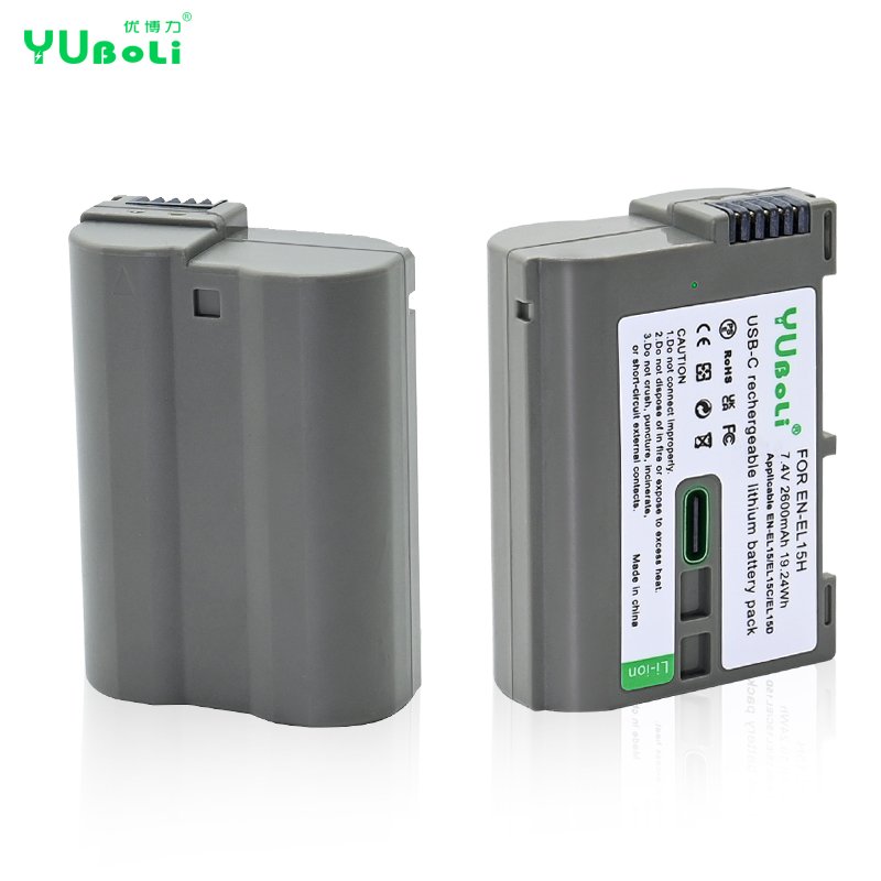 New Type-C Charging 2550mAh EN-EL15 Camera Battery For Nikon D600 D610 D800 D800E D700 D7000 D7100 Usb Battery