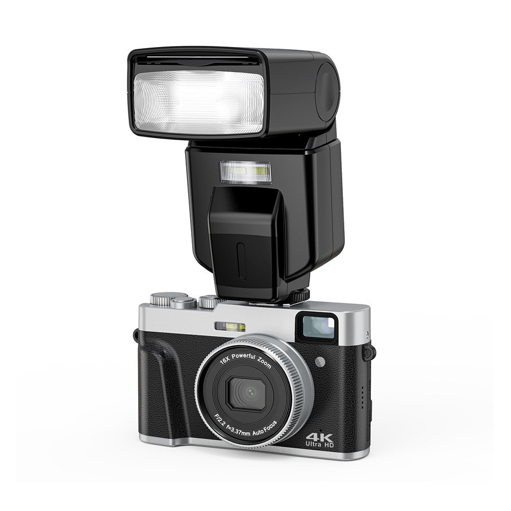 Portable Digital Photo Camera HD Anti-Shock Security Compact Camera 4k Black brown Element Fluorescent Focus USB Flash