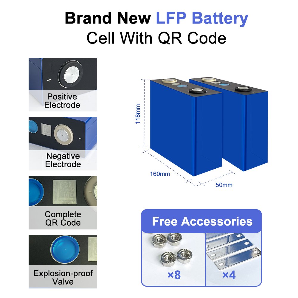 EV lf280K lifepo4 Battery Cell 280Ah 300ah 8000 Cycle 3.2V Rechargeable Battery energy storage lifepo4 280ah battery