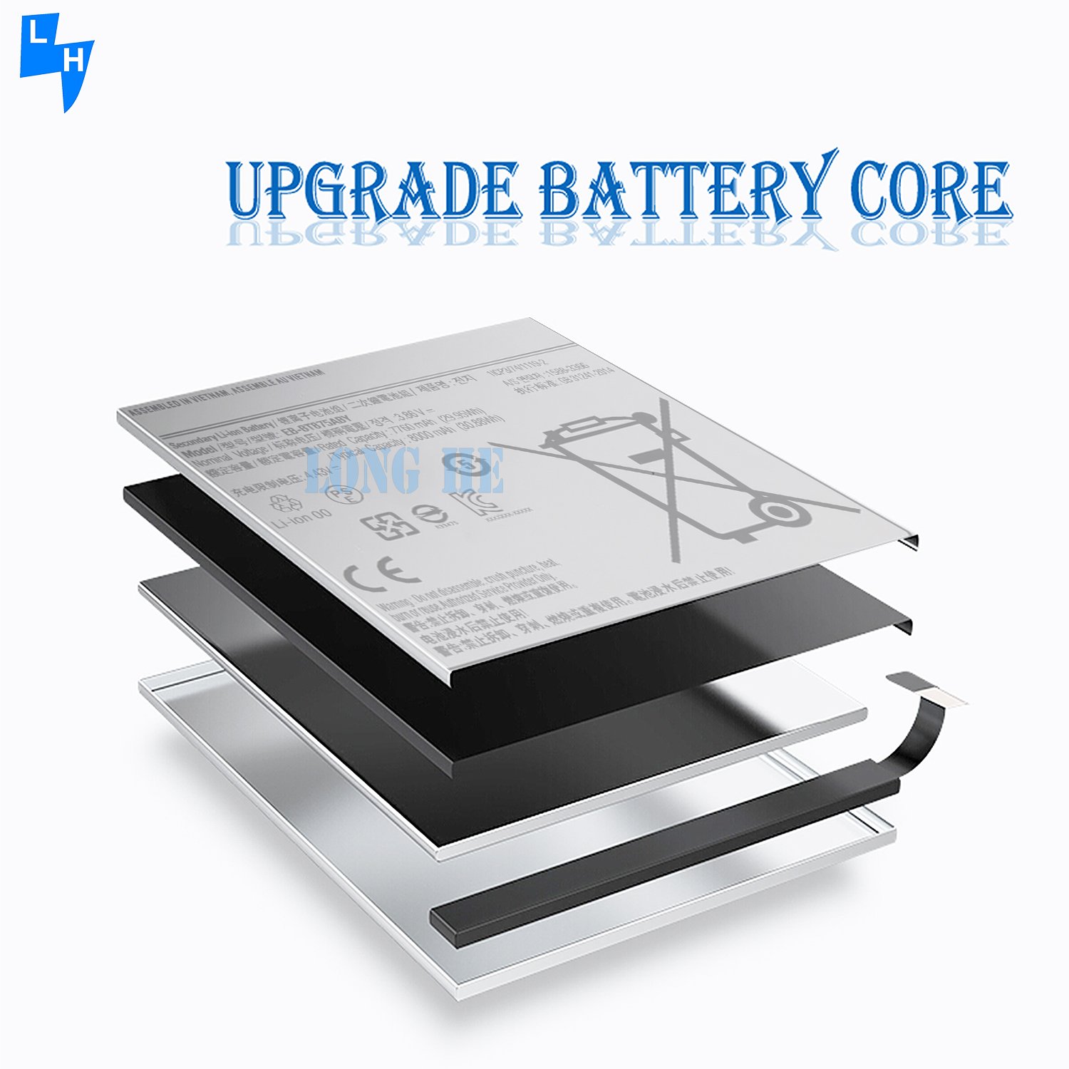 Brand new real capacity tablet digital battery replacement EB-BT875ABY for Samsung Galaxy Tab S7 SM--T870 3.85V 8000mAh