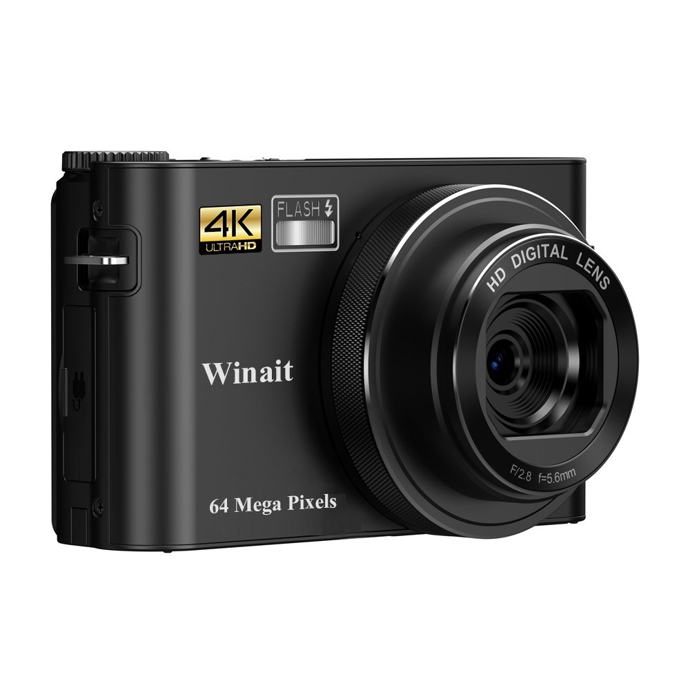 Winait 4k Max 64 Mega Pixels Digital Camera with 3.0'' Touch Display