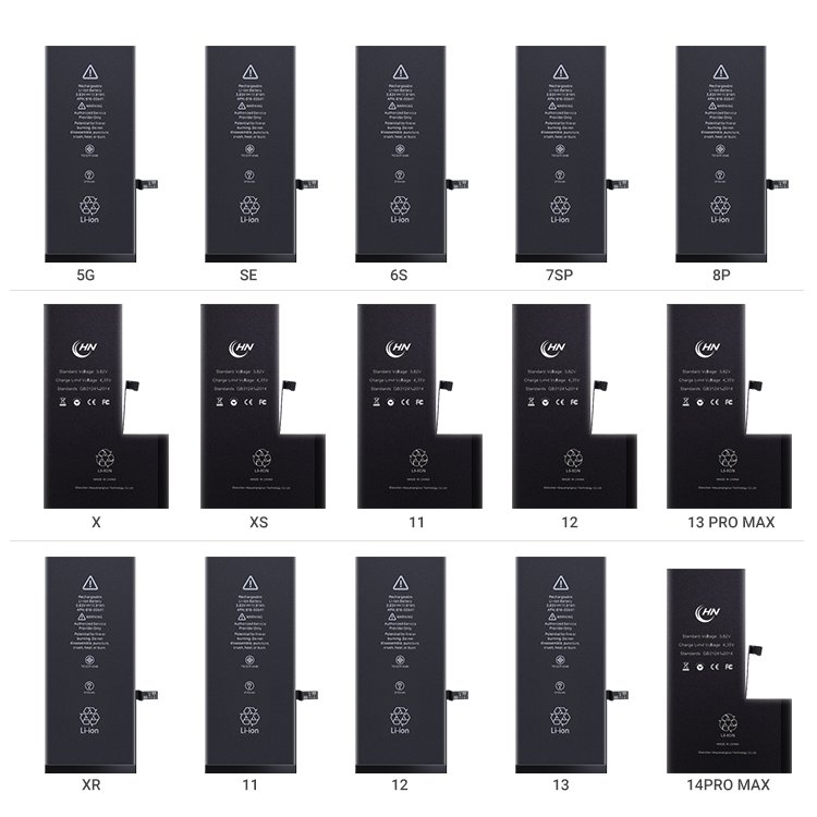 mobile phone battery for iphone 15 14 13 6s plus 7 8 8plus Mobile Batteries X XR XS MAX 11 12 mini pro Rechargeable Battery