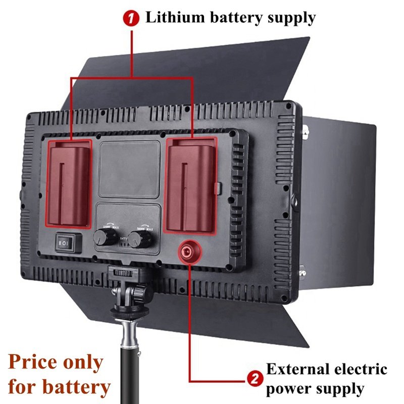NP-F550 Polymer Li-ion Digital Batteries Studio Photo Video Camera LED Panel Light Ring Light Lithium Ion Battery Pack 2200mAh