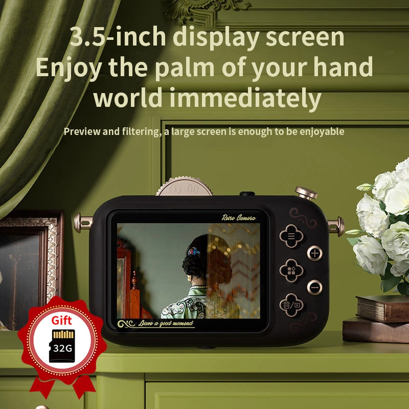 New NVC300 5L 50X Digital Zoom Flash LED WIFI Support 96MP HD Digital Retro Mini Camera Retro for Vlog