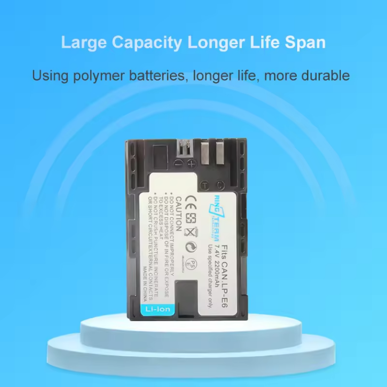 LP-E6 digital camera battery Full decode for Canon EOS R5 R6 7D 5D2 5D3 Mark III 6D 80D 70D 5DS R 0D 5D4 SLR camera