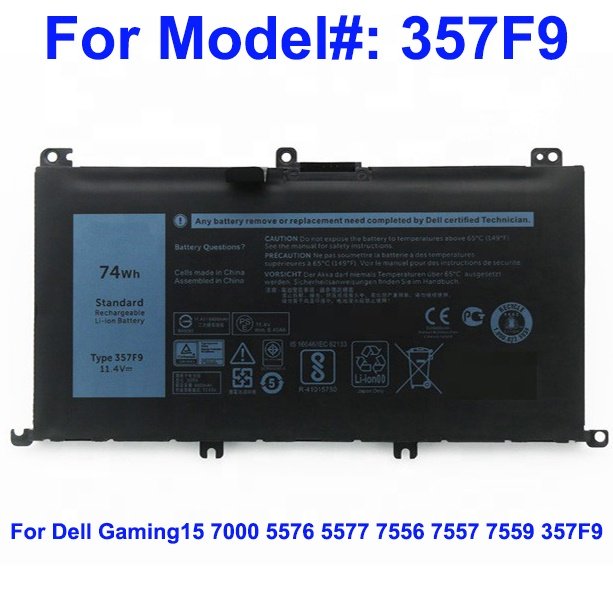 Laptop battery 357F9 For Dell Inspiron Gaming 15 7000 5576 5577 7556 7557 7559 11.1V 74WH Notebook battery