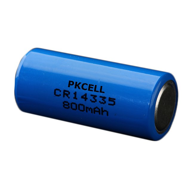 PKCELL Li-MnO2 Battery CR14335 3.0V 800mAh Primary Lithium Battery Non-rechargeable