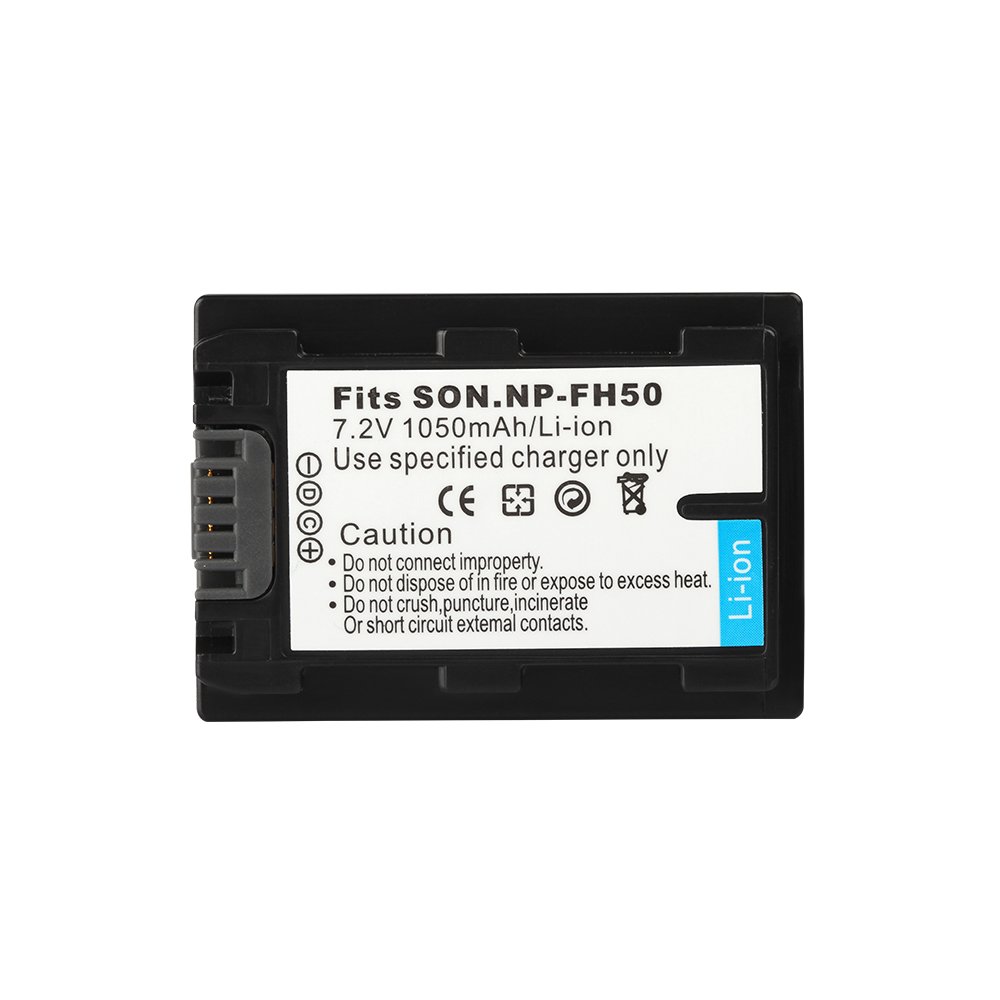NP-FH50 NP FH50 Battery for Sony NP FH30 NP-FH60 FH70 FH100 A230 A330 A380 DSC-HX1 HX200 Camera Replacement Batteries 1050mAh