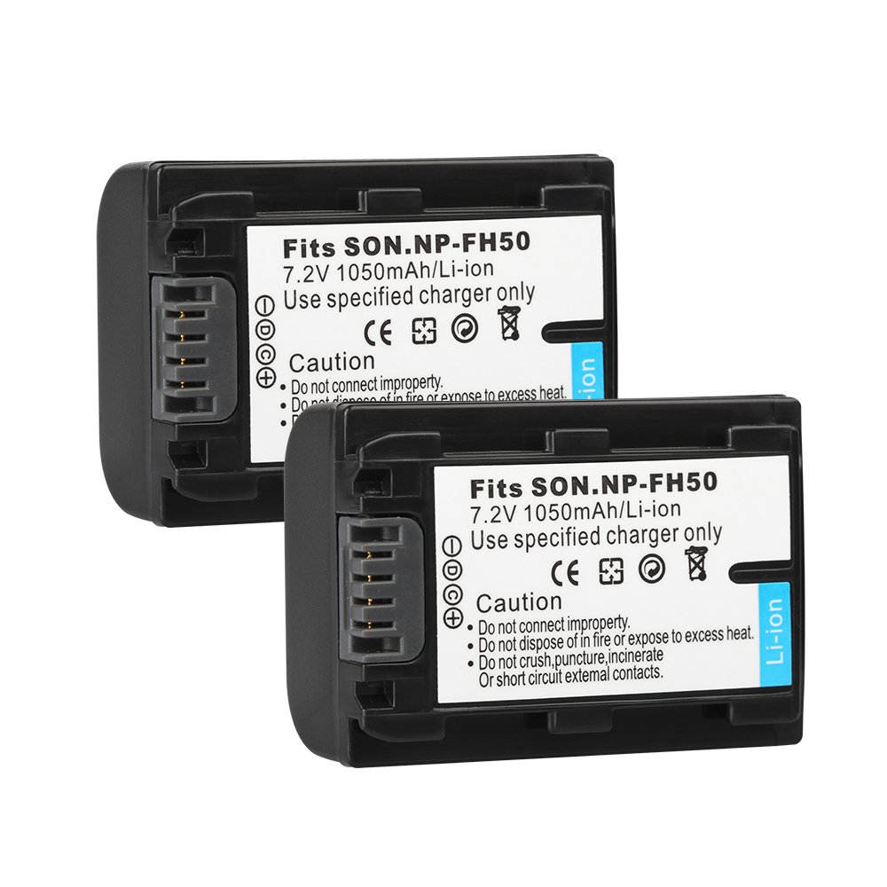 NP-FH50 NP FH50 Battery for Sony NP FH30 NP-FH60 FH70 FH100 A230 A330 A380 DSC-HX1 HX200 Camera Replacement Batteries 1050mAh