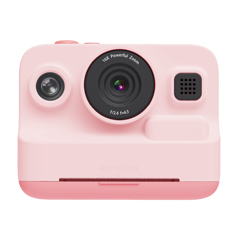 Fashionable 3-color children's thermal black and white printing camera, latest 2000mAh large battery digital camera