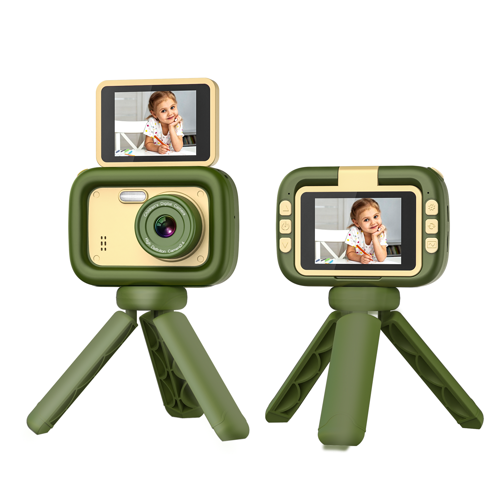 latest 180 degree flip screen built in games cute and fun kids digital camera 48MP 1080P children's toy mini vlog camera