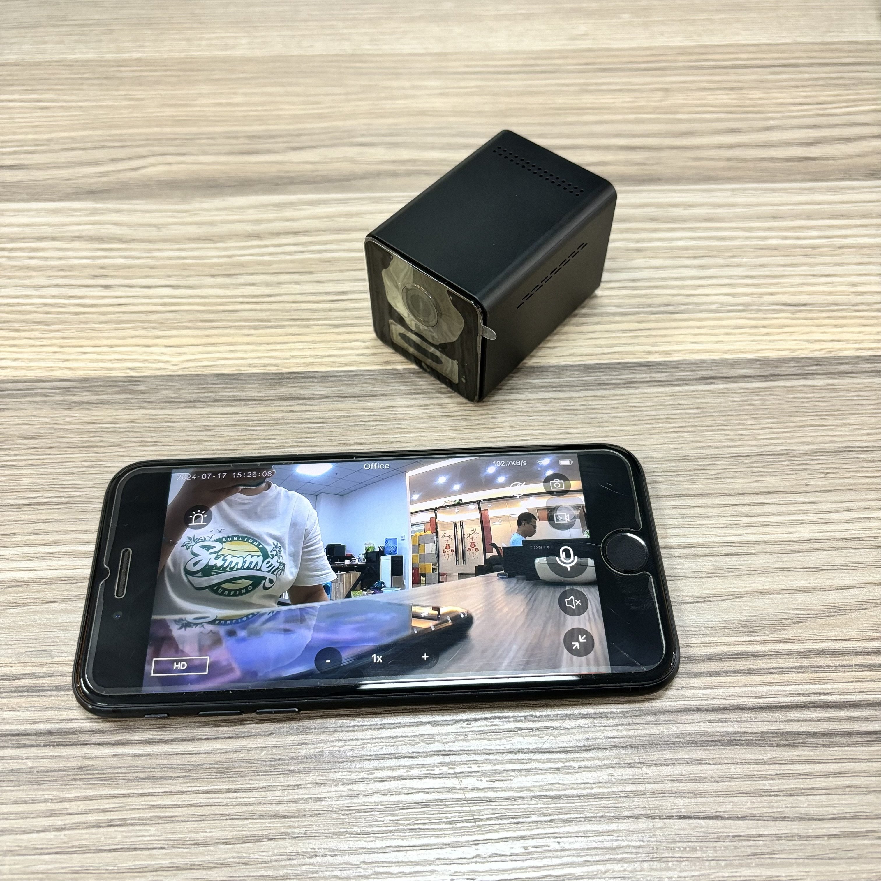2K WiFi Camera PIR Motion Activated Security Network Camera Small Portable Office Monitoring Camera
