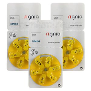 Hot Selling Signia A10 Hearing Aid Battery High Quality Button Pattern with Fresh Stocks Available for Signia Hearing Aids