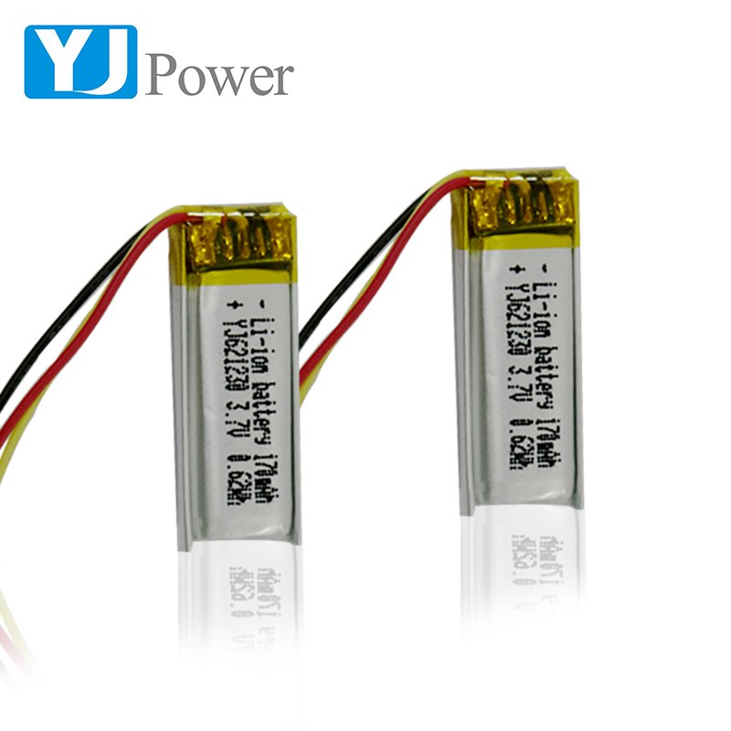 Small 3.7v 621230 170mAh lithium polymer battery for hair removal instruments