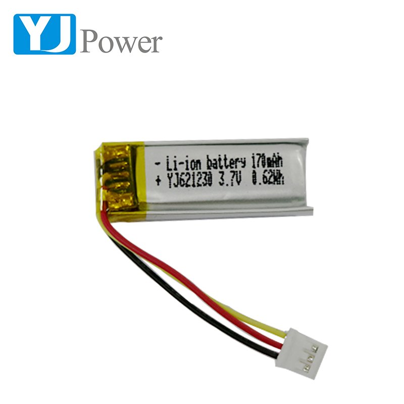 Small 3.7v 621230 170mAh lithium polymer battery for hair removal instruments