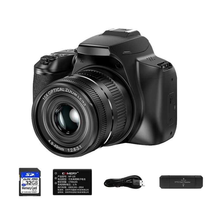 4K Digital Camera W2 64MP 3 Inch Screen 10X Optical Zoom 4X Digital Zoom Video Vlog Camera