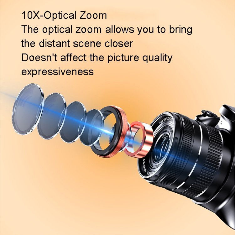4K Digital Camera W2 64MP 3 Inch Screen 10X Optical Zoom 4X Digital Zoom Video Vlog Camera