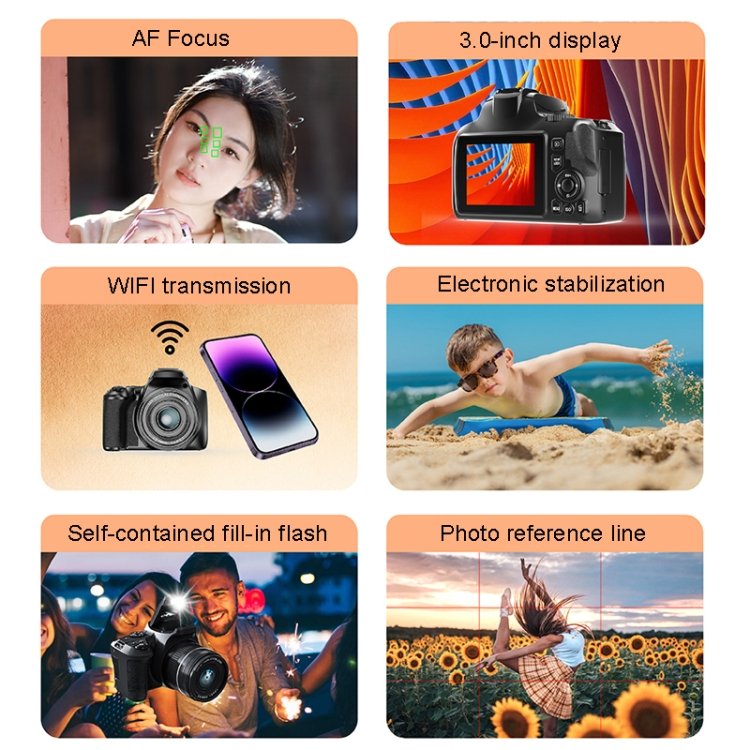 4K Digital Camera W2 64MP 3 Inch Screen 10X Optical Zoom 4X Digital Zoom Video Vlog Camera