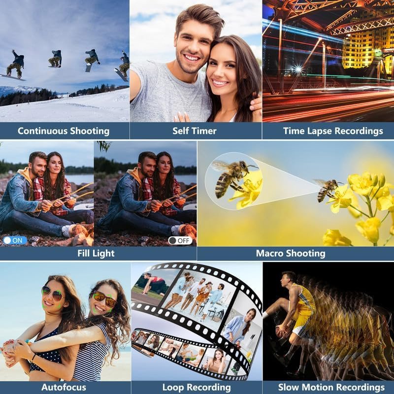 Point and Shoot Camera 48MP Vlogging Camera for Children Gift with 4K Digital Camera 3" 180° Flip Screen 32GB Micro SD Card