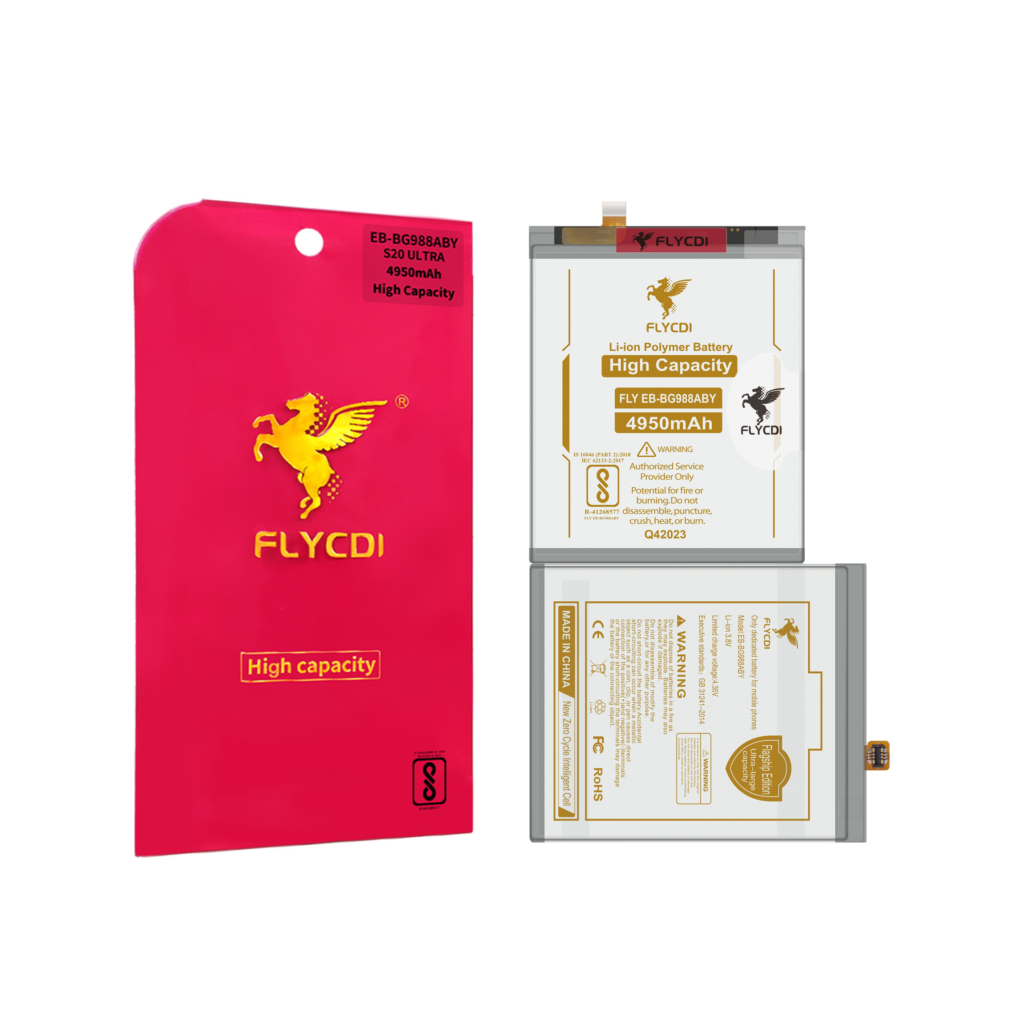 FLYCDI High Quality Digital Battery For Samsung S20ULTRA G988 EB-BG988ABY Phone Battery
