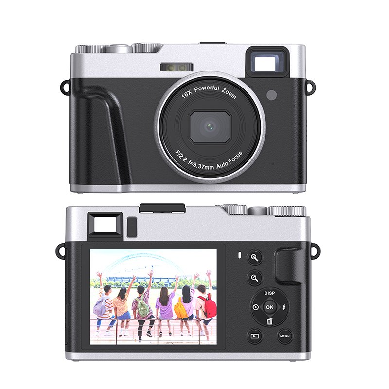 Auto Focus 48MP CMOS Sensor Vlogging Camera Anti-Shake 16X Zoom Travel Portable 4K Digital Video Camera for YouTube