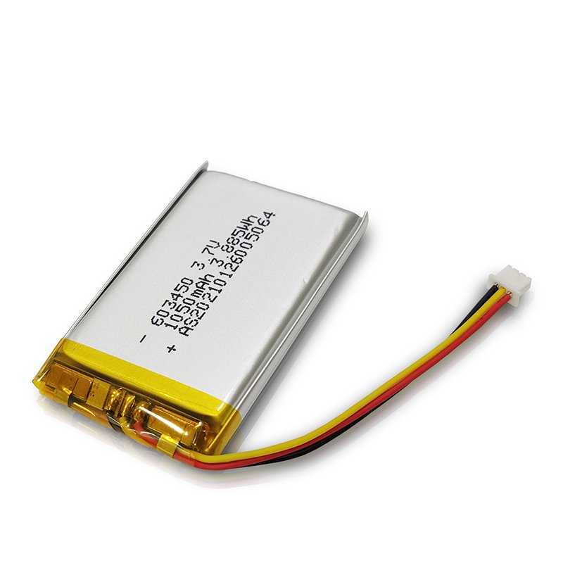 Factory directly sale LiPo battery AS603450 3.7V 1050 mAh rechargeable Battery for medical device