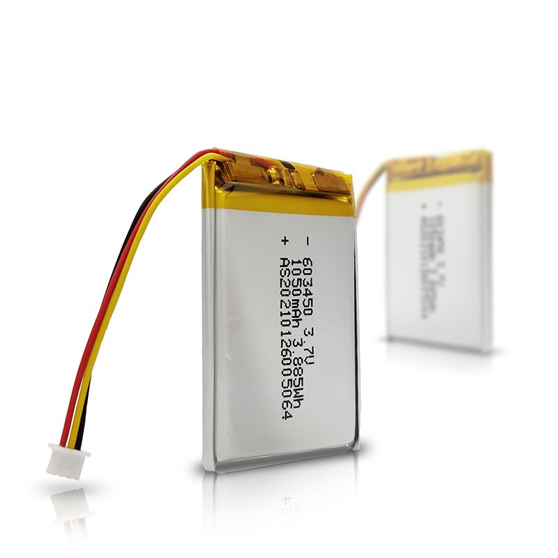 Factory directly sale LiPo battery AS603450 3.7V 1050 mAh rechargeable Battery for medical device