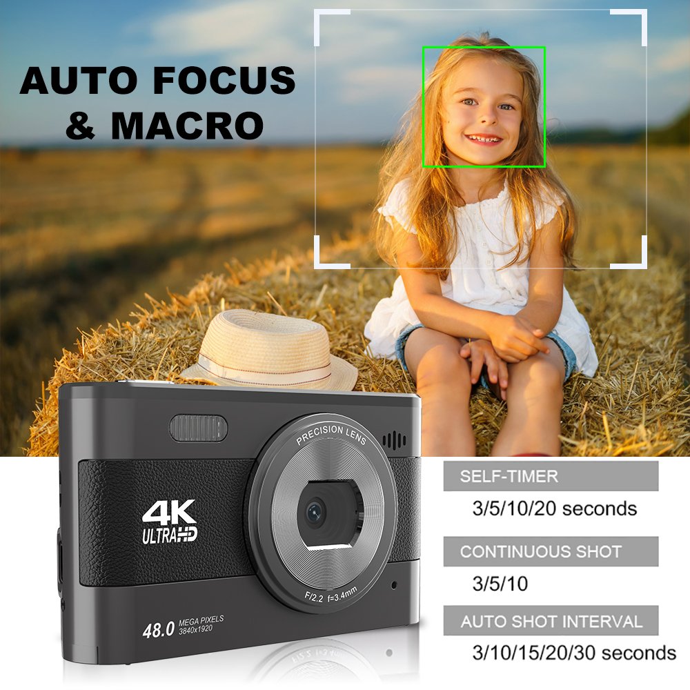 Factory Direct HD 4K 64MP Digital Video Camera 18X Digital Zoom 3 Inch IPS Screen 128GB SD Card Digital Cameras for Photography