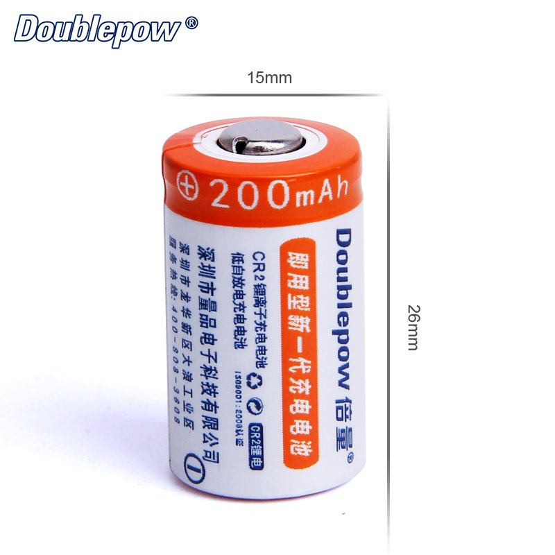 Bulk 3V 200mAh CR2 100 pcs 15260 rechargeable lithium batteries for sale
