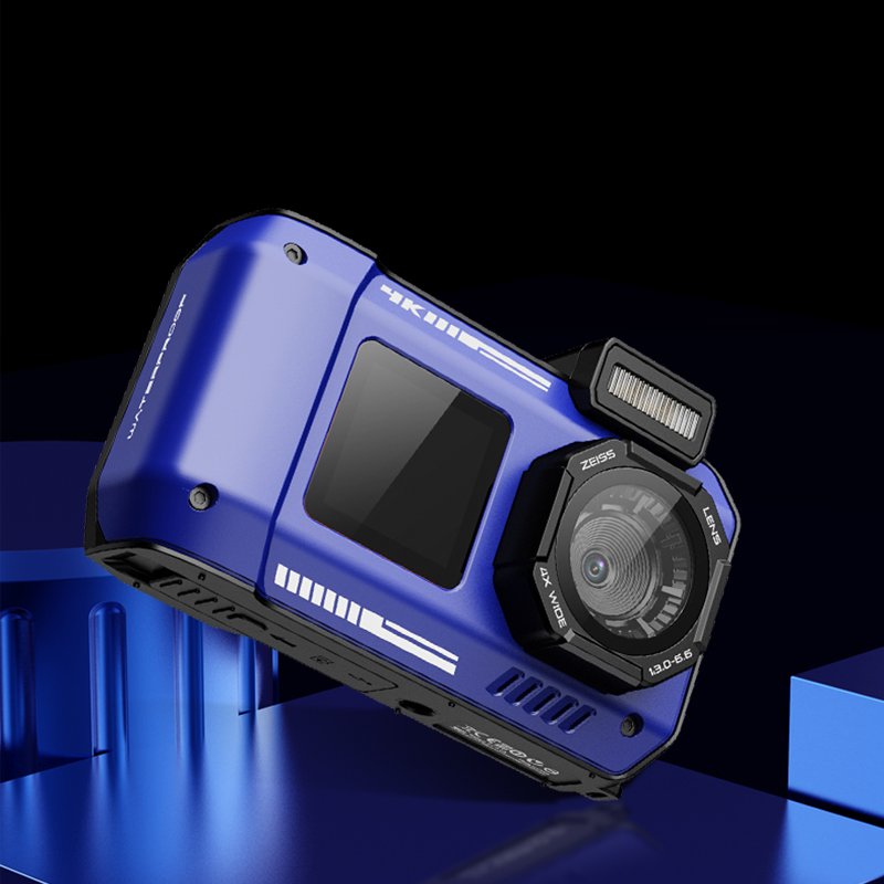 2025 New Arrival 48M Dual Screen 2500mAh Waterproof Digital Camera 65MP 4K action camera for Christmas