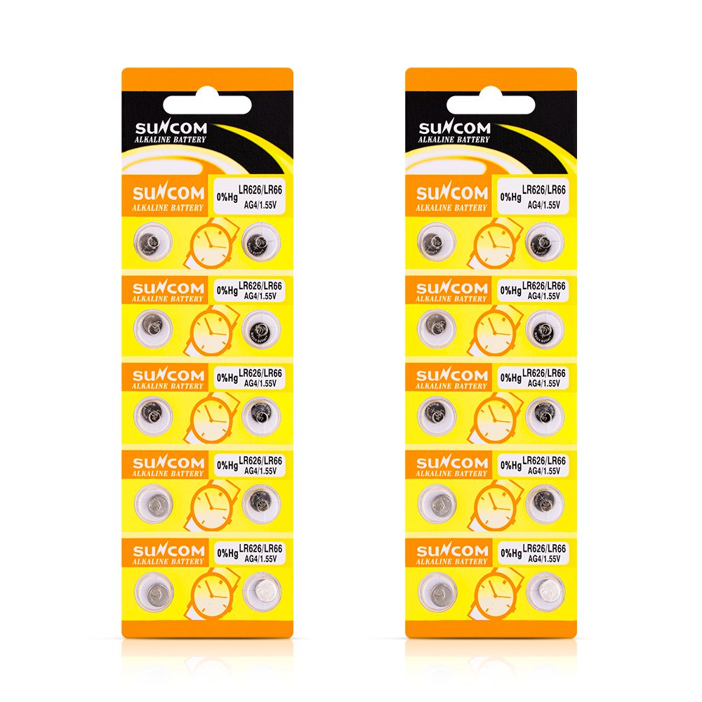 Hot Sale SUNCOM AG4 LR626 1.5V 155mAH Alkaline Button Battery For Digital Products