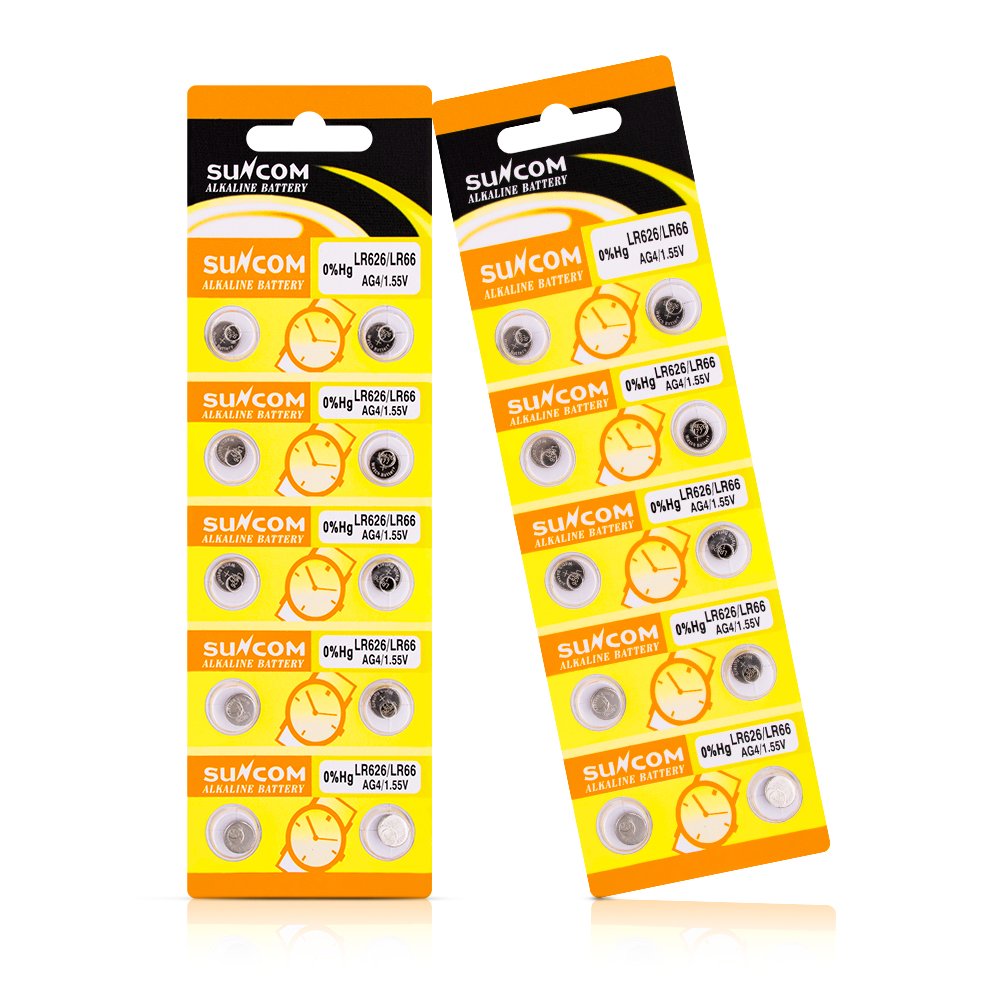 Hot Sale SUNCOM AG4 LR626 1.5V 155mAH Alkaline Button Battery For Digital Products